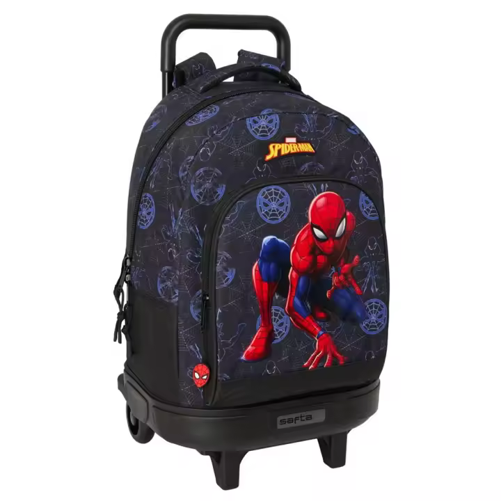 Mochila Grande Con Ruedas Compact Extraible Spider-Man "Attack" 33X45X22Cm (Safta 612543918) - 1