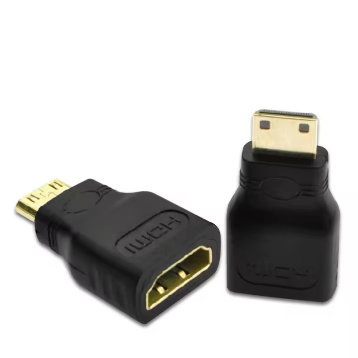 ADAPTADOR CONVERSOR MINI HDMI MACHO TIPO C A HDMI HEMBRA TIPO A CONECTOR HD TV - 1