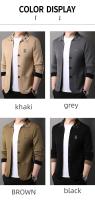Chaqueta De Punto Para Hombre Con Capucha Estampada De B Diseño Casual De Otoño E Invierno De Marca Alta Manga Larga Cuello En V - details 7