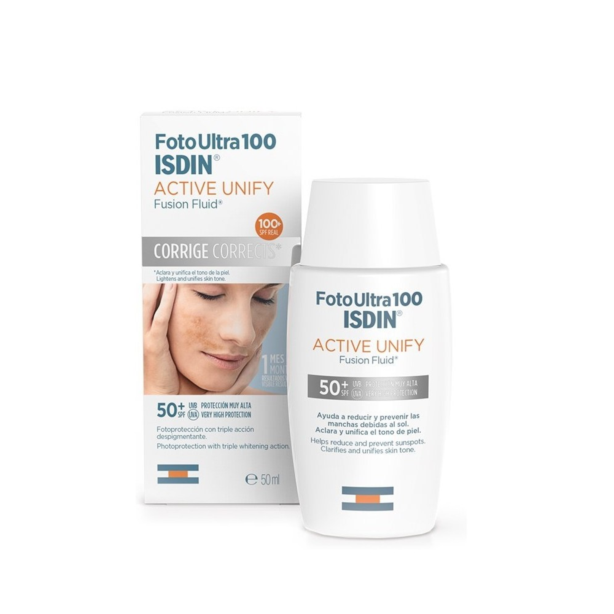 Isdin protector solar Ultra Active Unify Spf50+ 50ml.
