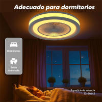 Ventilador de Techo con Luz OStarkDom 68W LED, Motor AC Silencioso, 3 Velocidades, Mando a Distancia, Función Verano/Invierno, IP20, 3 Años de Garantía - Blanco 55cm OstarkDom-leduni - details 8