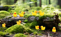 Mini Pato De Resina En Lote De 100/200 Pcs Para Decoración De Jardín Miniatura Set De Figuras Pequeñas Para Pastel DIY Y Juegos - details 4
