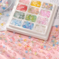 50Pcs/lot Gradiente De Flores Abalorios De Acrílico Para DIY Encantos Pulseras Joyería Hechas Capas Accesorios Enlaces - details 4