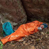 Bolsa De Dormir De Emergencia Aluminio Película Tapete Térmico Impermeable Y Viento Práctico Para Camping Y Senderismo - details 1