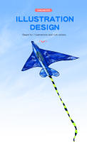 YongJian Kite Con Mango Y Línea Para Niños Deporte Al Aire Libre Divertido Para Edades 8-12 Diseño De Dibujos Animados Material Polyester - details 2