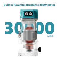 Brushless Wood Router Wood Trimmer Machine Electric Manual Trimmer Carpentry Tool Woodworking Trimming for Makita 18V Battery - details 1