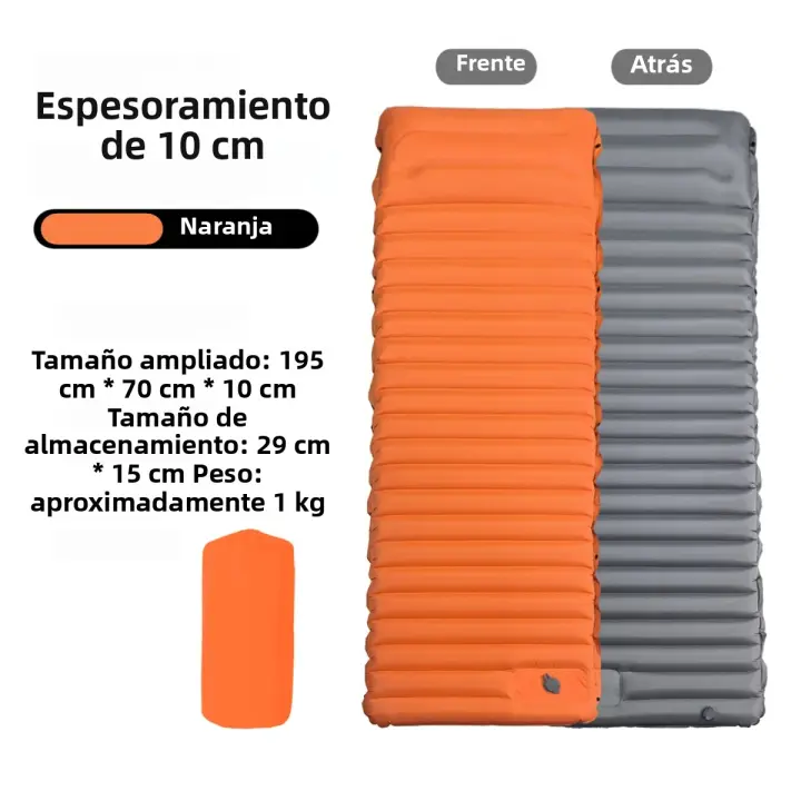 Almohadilla Inflable De TPU Nueva 10cm Con Cojín Para Presión Manual Y Pie Para Acampar En Tiendas Exteriores Y Camas Inflables - 1