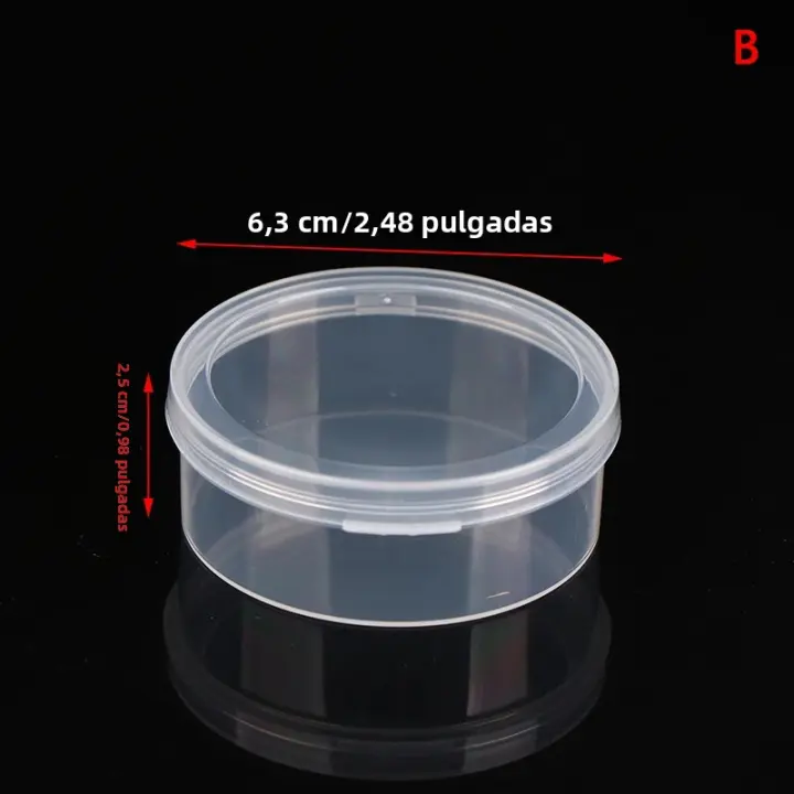 Caja De Plástico Para Esponja De Maquillaje Triangular/Circular/Cuadrada Transparente Bolsa De Viaje Portátil Organizador De Cosméticos Estuche De Almacenamiento - 1
