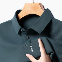 Camisa Polo Para Hombre De Color Sólido Con Mangas Cortas Transpirable Y Cómoda Estilo Casual Y Negocios Nuevo Arrivals - details 12