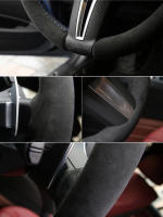 Cubierta De Volante De Coche Negra Antideslizante De Cuero Artificial Para Peugeot 307 2001-2008 307 SW 2005-2008 Accesorios De Interior - details 1