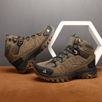 Botas De Senderismo HIKEUP Para Hombre Suela Antideslizante Alta Transpirables Impermeables De Cuero Sintético Y Malla Para Otoño E Invierno - details 15