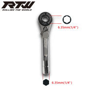 Llave De Eje Rápido 1/4'' 6.35mm Manija Herramienta Multifuncional EDC Llave De Torque Hexagonal Antimagnética Desmontable No Slip - details 1