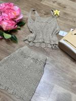 ✨ SET CROCHET BOHEMIO – TOP + FALDA EN COLOR NATURAL, LOOK VERANIEGO IDEAL - details 0