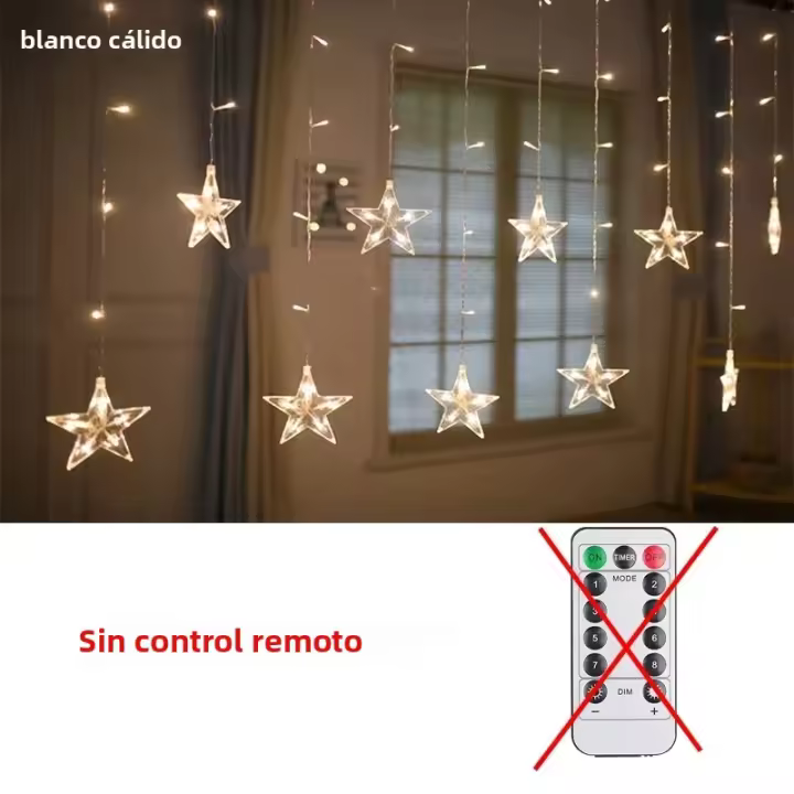 Curtain Garland LED De Estrella Y Luna Para Decoración De Eid Mubarak Y Ramadan Adorno De Navidad Para Casa Y Eventos Musulmanes Decoración De Fiesta Islámica - 1