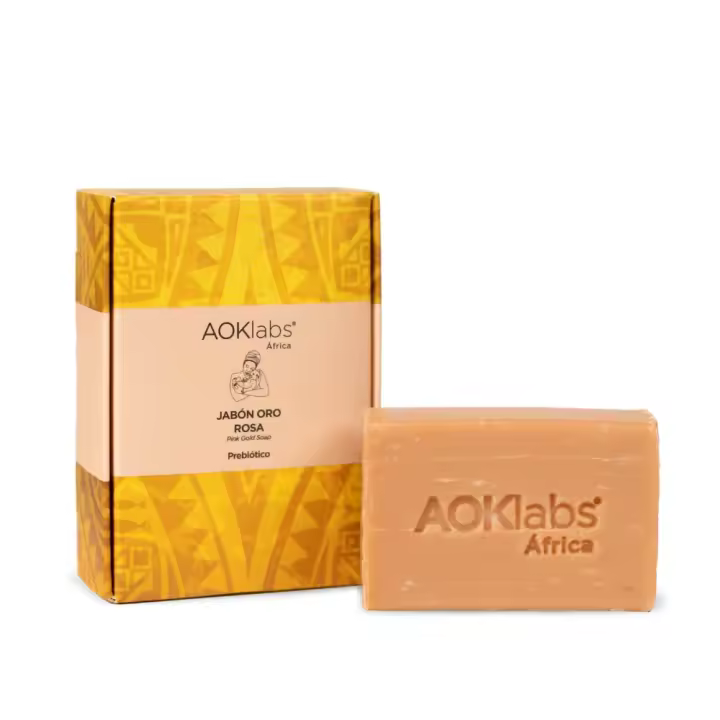 Aoklabs - Jabón Oro Rosa prebiótico que protege de infecciones, pérdida de humedad, irritaciones e inflamaciones gracias a la combinación de ingredientes con propiedades antisépticas 100g. - 1