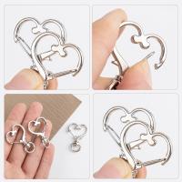 20pcs Anillos Giratorios De Corazón Con Llavero Metálico Para Lanyards De Llaveros Encantos Joyería DIY Herramientas De Bricolaje - details 0