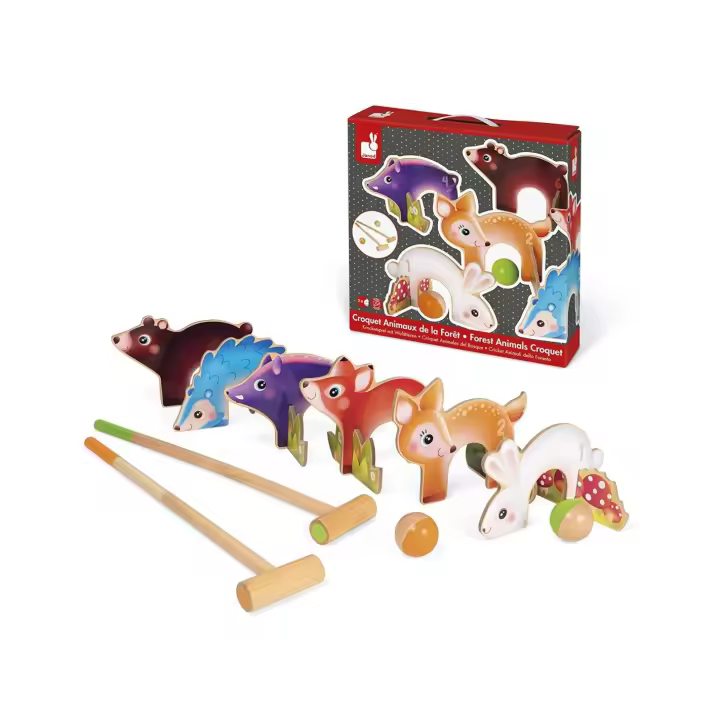 Psicomotricidad  Juego infantil de croquet animales animales del bosques - Janod J03207 JU03207 - 1