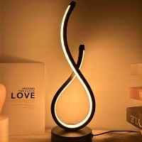 Lámpara De Noche LED Espiral Para Mesa Moderna Iluminación Dimmable Para Dormitorio Sala De Estar Decoración De Ambiente Luz De Mesa Para Oficina - details 0