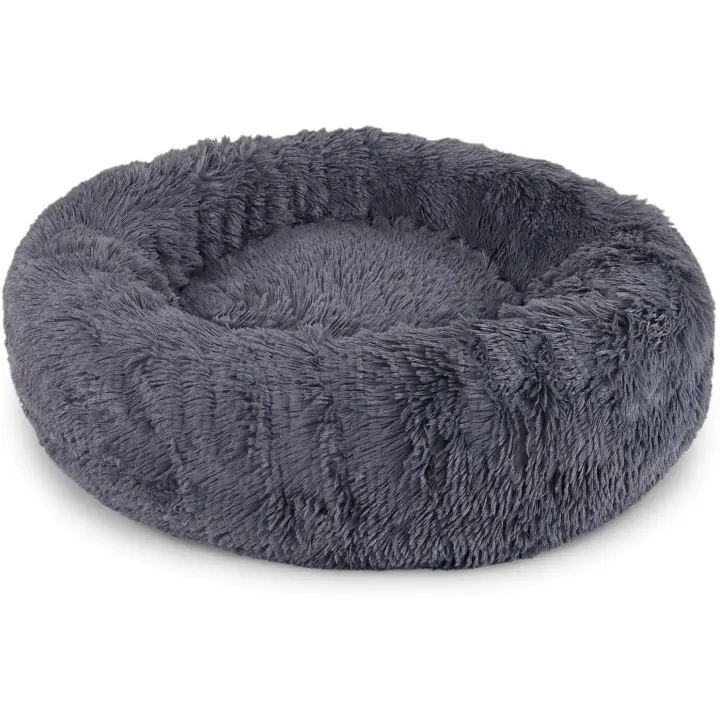 BPS Cama para Perro Gato Suave Manta Colchoneta Antiestres Redonda Diametro 75cm con Felpa Suave de Pelo Lavable Tamaños Grande/ Super Grande - 1