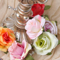 10/20/50Pcs Cabezas De Rosas Artificiales 4CM Flores Falsas Para Decoración De Hogar Boda DIY Guirnalda Regalo Accesorios - details 2