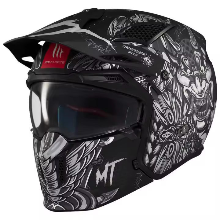 Mt Helmets Casco Modular Streetfighter Sv Hellish - 1