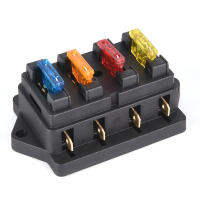 Bloque De Fusibles Estándar ATO De 4 Maneras Para Coche 12V/24V+4 Soporte De Caja De Fusibles Plástico Para Automóviles Y Camiones - details 14
