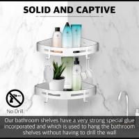 Estanteria Ducha 2 Piezas Aluminio Estanteria Ducha Sin Taladro Accesorios Baño Sin Taladro Estanteria Esquina Sin Agujeros Accesorios Baño Sin Taladro Organizador Ducha Estantería Ducha Sin Taladro Marzono - OrgEstanteria Pared (Gris) mate Marca: MARZONO - details 2