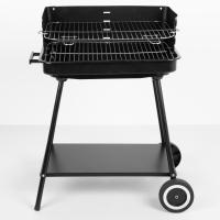 Aktive - Barbacoa portátil 55x43x82 cm, parrillas acero inoxidable ajustables en 4 alturas, incorpora paredes cortavientos, bandeja inferior auxiliar, asa lateral transporte, barbacoa con ruedas, barbacoas de carbón, barbacoas jardín - details 1