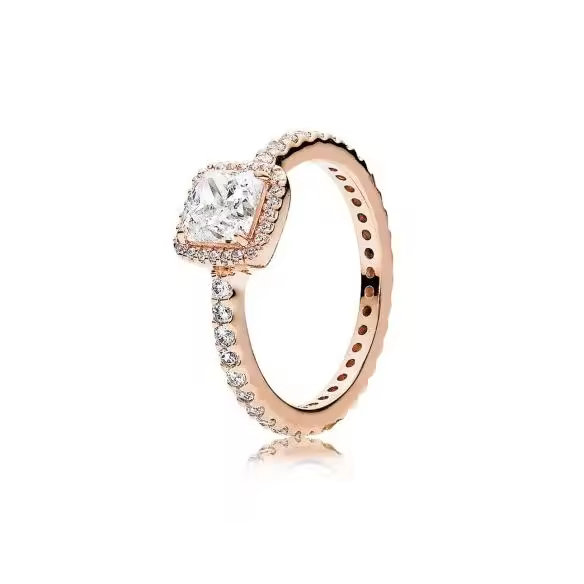 180947CZ-52 - Anillo Pandora colección ROSE de plata de ley con circonitas Talla 52  - 1