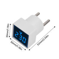 Voltímetro Digital LED AC 220V Con Interruptor Europeo Estándar 30mm Redondo/Cuadrado Medición Rango 50~500V Módulo De Medición - details 5