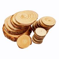 Círculos De Madera De Pino Natural No Terminados 3-12cm Para Manualidades DIY Bodas Y Decoración Del Hogar Discos Con Corteza - details 0