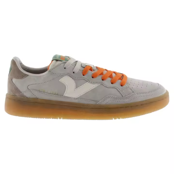 Zapatillas Gris Victoria Smash Suede Color Taupe con Suela Caramelo - 1