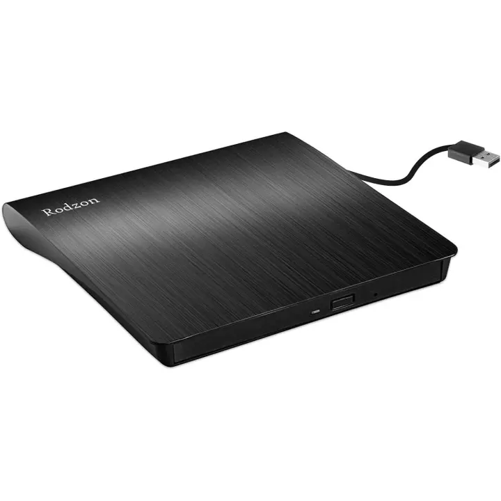 Rodzon - Reproductor de CD DVD Externo USB 3.0 - Grabadora de CD/DVD -RW/ROM - Para Windows 10/8/7/xp/vista/linux/mac OS - 1