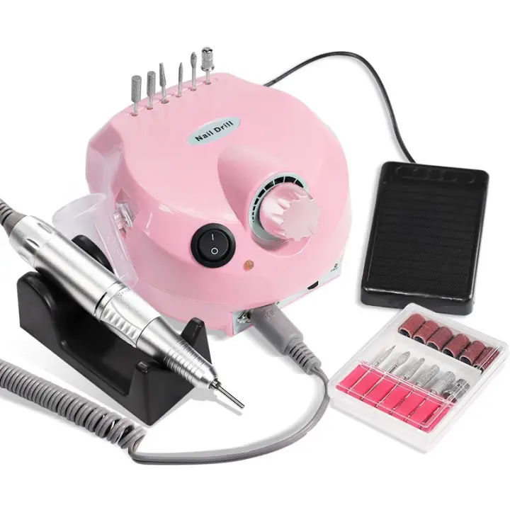 Máquina De Uñas Eléctrica 35000 RPM Con Conjunto De Taladro Para Manicura Y Pedicura Cortador De Uñas Y Accesorios De Acrílico - 1