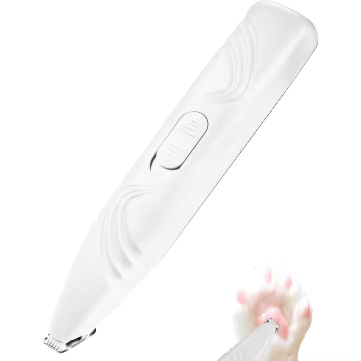 Recortador de garras para mascotas - Silencioso - Inalámbrico - Eléctrico - Para perros y gatos - Bajo ruido - Recorta las garras de las mascotas - Blanco - 1