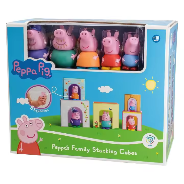 Cubos apilables y figuras Peppa Pig DEQUBE 921D00064 - A partir del año - 1
