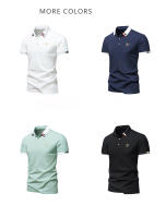 Camisa POLO Para Hombre De Verano Seda De Hielo Secado Rápido Manga Corta Color Sólido Ajuste Suelto Collar De Negocios Top Transpirable - details 4