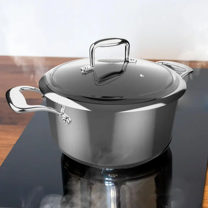 Cecotec Olla Polka Classy 28 de Acero Inoxidable con Tapa de Cristal - 1