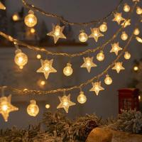 Cadenas De Luces LED 20 Piezas Para Decoración Exterior Arbol De Navidad Casa Ventanas Iluminación De Fiestas Estrella - details 2