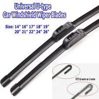 Limpia Parabrisas De Coche 1Pc Limpia Universal De Goma Suave Sin Marco Bracket Instalación Frontal Izquierda Y Derecha - details 0