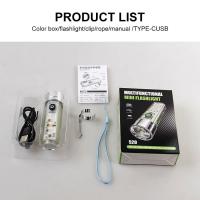 Linterna LED Recargable USB C Con Imán De Cola Y Luz UV Multifuncional Mini Linterna Portátil Para Camping - details 14