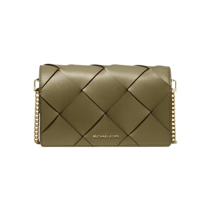 Bolso MICHAEL KORS Jet Set Mediano con Piel Tejida Color Kaki - 1
