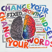 Conjunto De Decoración Educativa Y Positiva Para Clase 22Pcs Growth Mindset Bulletin Board Con Frases Inspiradoras Para Estudiantes De Primaria Y Secundaria - details 4