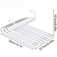 Organizador De Armario De 5 Niveles Plegable En Acero Inoxidable Para Pantalones Y Falda No Eslipiente Ahorrador De Espacio Para Ropa - details 8