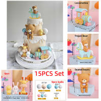 Decoraciones De Pastel De Tren Gris Para Fiesta De Cumpleaños De Niños Y Niñas Año 1 Con Estrellas Locomotoras Material PVC - details 13