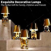 Lámpara de mesa táctil dorada, lámpara Thinker, lámpara de mesa, lámpara de noche decorativa portátil, inalámbrica, recargable, con carga USB, iggb dorada, 1 unidad, dorada, 1 unidad - details 1