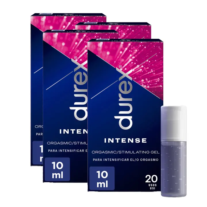 Durex - Gel Intense Orgasmic Estimulador del Clítoris - 4x10 ml, Orgasmo Intenso, Fórmula Especial, Diversión - 1