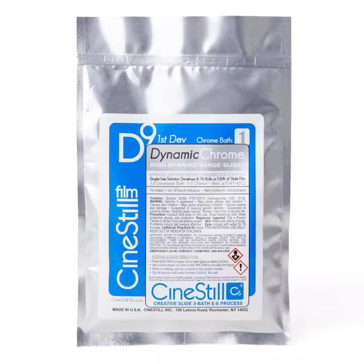 Cinestill D9 Dynamic Chrome Primer Baño de Revelador en polvo para procesos E6 Tono Cálido - 1