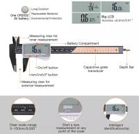 DC01 Digital Calibrador Pantalla LCD 0-150mm Pie de Rey Ajustable - details 3