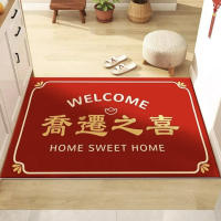 Carpetea Roja De Decoración Para El Hogar Alfombra De Entrada Antideslizante Lavable Para Sala De Estar Dormitorio Baño Estilo Moderno - details 3